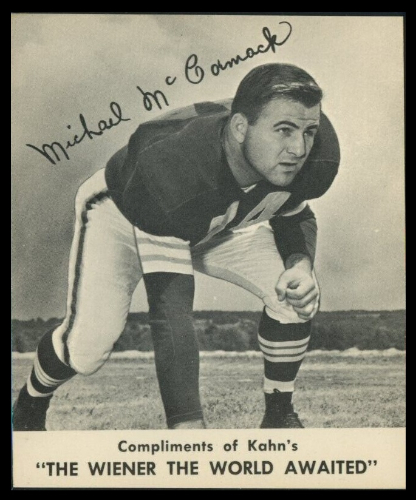 Mike McCormack 1959 Kahns football card