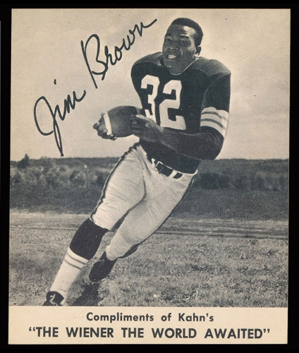 Jim Brown 1959 Kahns football card Jim Brown 1959 Kahns football card