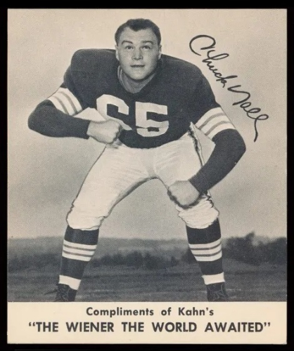 Chuck Noll 1959 Kahns football card Chuck Noll 1959 Kahns football card