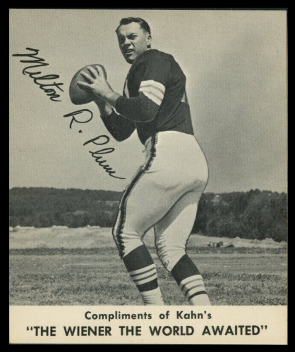 Milt Plum 1959 Kahns football card
