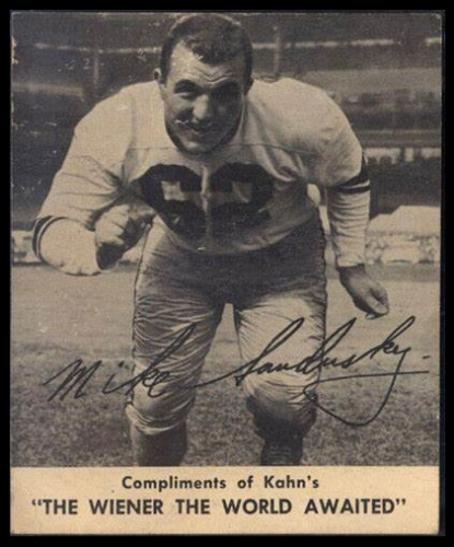 Mike Sandusky 1959 Kahns football card