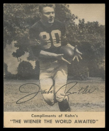 Jack Butler 1959 Kahns football card