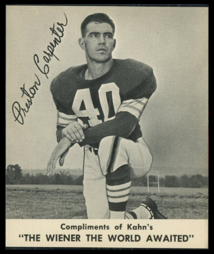 Preston Carpenter 1959 Kahns football card