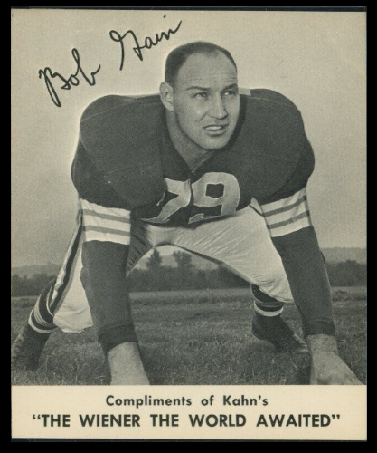 Bob Gain 1959 Kahns football card Bob Gain 1959 Kahns football card