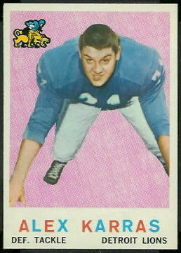 Alex Karras 1959 Topps football card