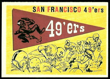 49ers Pennant 1959 Topps football card