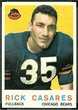 Rick Casares 1959 Topps football card