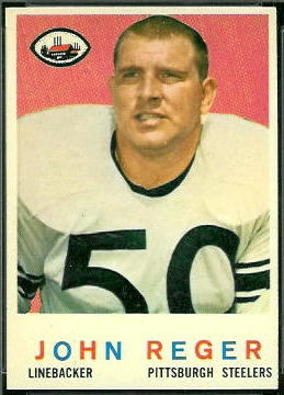John Reger 1959 Topps football card John Reger 1959 Topps football card