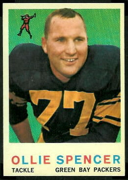 Ollie Spencer 1959 Topps football card