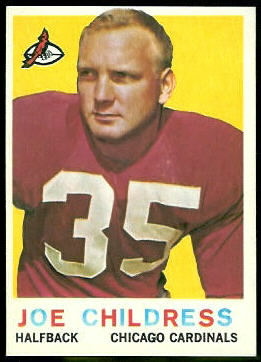 Joe Childress 1959 Topps football card