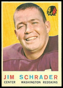 Jim Schrader 1959 Topps football card