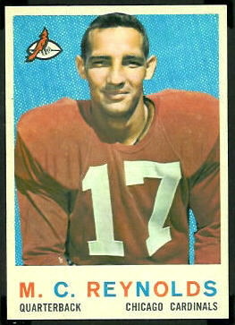 M.C. Reynolds 1959 Topps football card M.C. Reynolds 1959 Topps football card