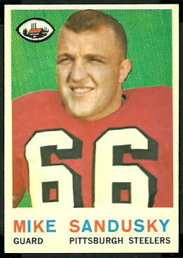 Mike Sandusky 1959 Topps football card