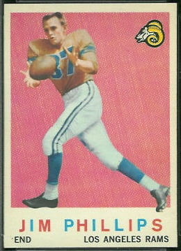 Jim Phillips 1959 Topps football card