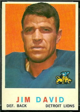 Jim David 1959 Topps football card