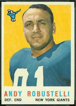 Andy Robustelli 1959 Topps football card