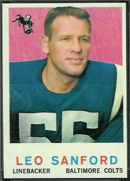 Leo Sanford 1959 Topps football card