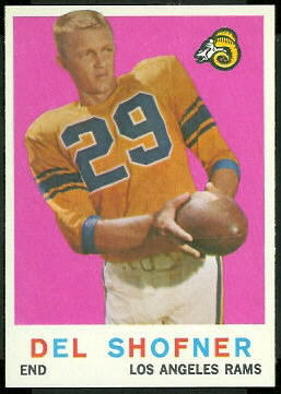 Del Shofner 1959 Topps football card