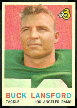 Buck Lansford 1959 Topps football card