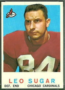 Leo Sugar 1959 Topps football card