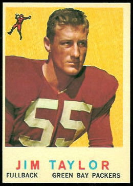 Jim Taylor 1959 Topps football card