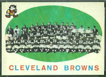 Cleveland Browns Team 1959 Topps football card