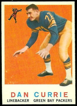 Dan Currie 1959 Topps football card