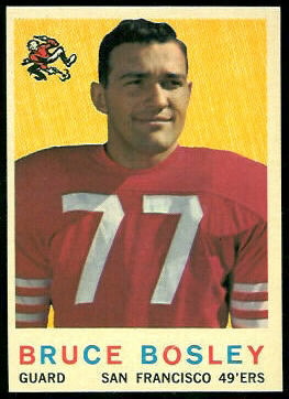 Bruce Bosley 1959 Topps football card