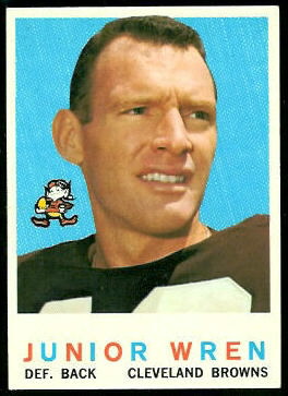 Junior Wren 1959 Topps football card