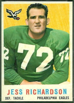 Jesse Richardson 1959 Topps football card Jesse Richardson 1959 Topps football card