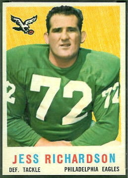 Jesse Richardson 1959 Topps football card