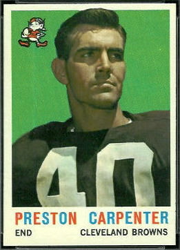 Preston Carpenter 1959 Topps football card