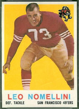 Leo Nomellini 1959 Topps football card