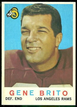 Gene Brito 1959 Topps football card