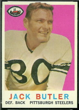 Jack Butler 1959 Topps football card Jack Butler 1959 Topps football card