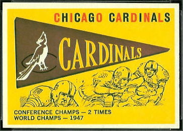 Cardinals Pennant 1959 Topps football card
