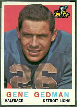 Gene Gedman 1959 Topps football card