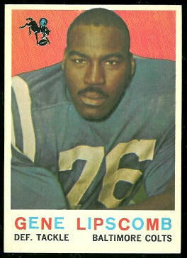 Gene Lipscomb 1959 Topps football card