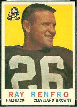 Ray Renfro 1959 Topps football card