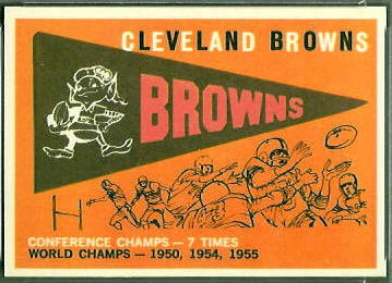 Browns Pennant 1959 Topps football card