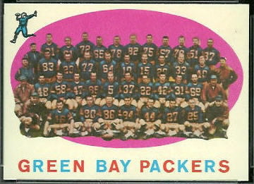 Green Bay Packers Team 1959 Topps football card
