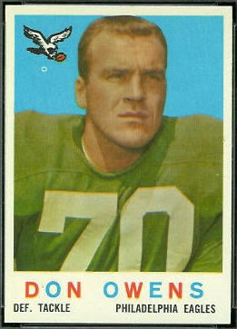 Don Owens 1959 Topps football card