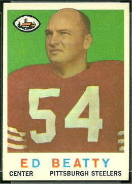 Ed Beatty 1959 Topps football card Ed Beatty 1959 Topps football card