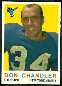 Don Chandler 1959 Topps football card Don Chandler 1959 Topps football card