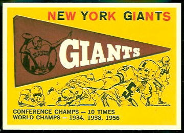 Giants Pennant 1959 Topps football card