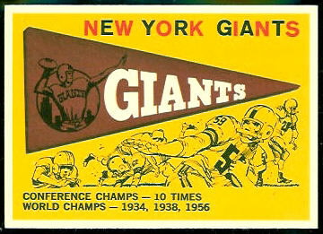 Giants Pennant 1959 Topps football card