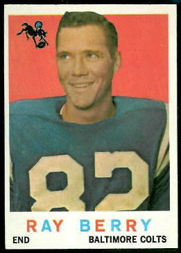 Raymond Berry 1959 Topps football card