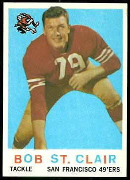 Bob St. Clair 1959 Topps football card