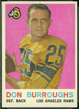 Don Burroughs 1959 Topps football card