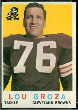 Lou Groza 1959 Topps football card